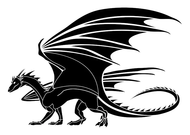 Black Dragon from Side Profile